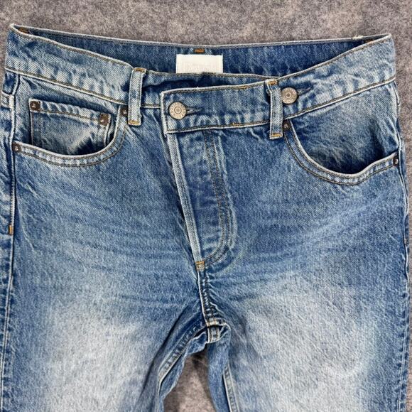 Boyish Jeans The Casey High-Rise Straight Leg Asymmetrical Size 26 - Picture 3 of 6